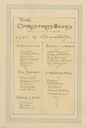 Lista de personajes, c.1920s